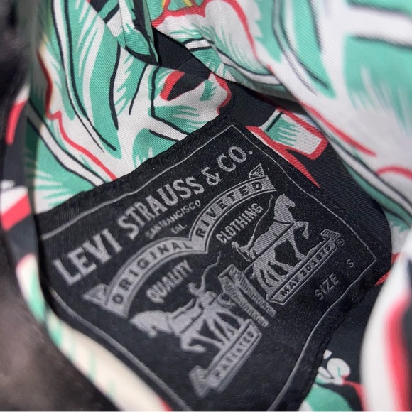 Levi Strauss Reversible Tropical Print Jacket Men's Small - Picture 7 of 9